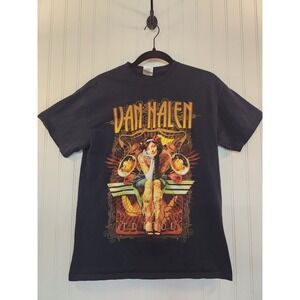 Van Halen 2012 Tour T-Shirt Mens Medium Black Tattoo Graphic Rock Band Concert